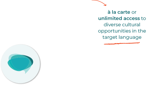 A la carte or unlimited access to diverse cultural opportunities imn the target language
